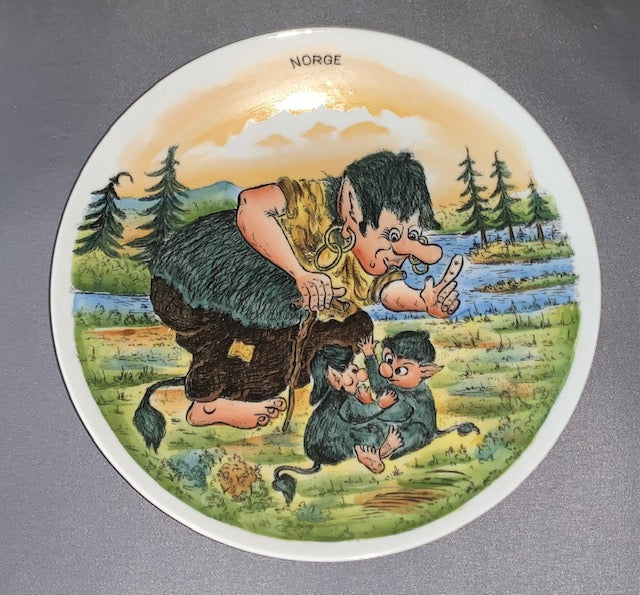 Troll Plate Vintage Erling Krage Norwegian Troll Bergen Norway – The Troll  Shop